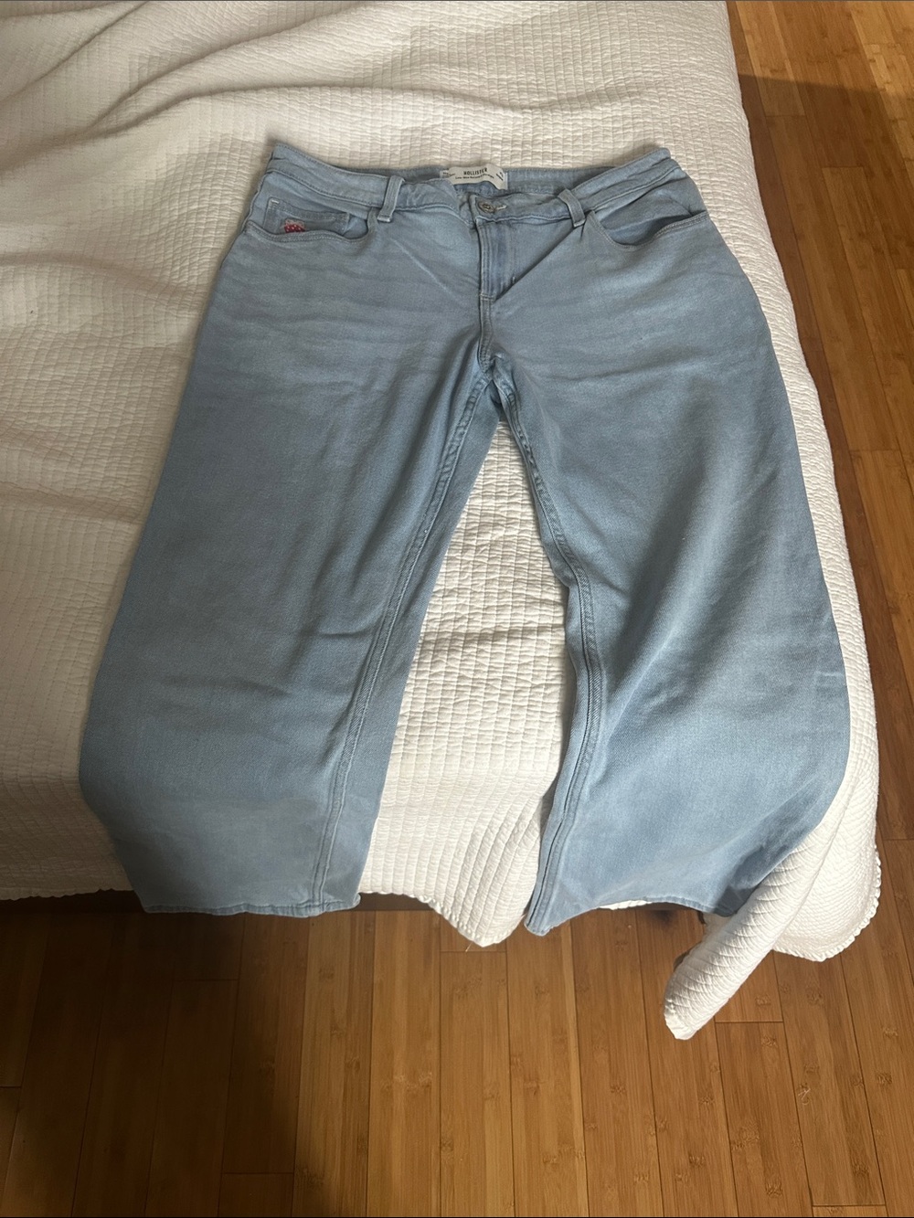 Hollister Light Blue Wide Leg Jeans